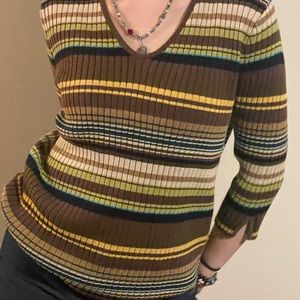 Green and Brown Venezia Jeans top